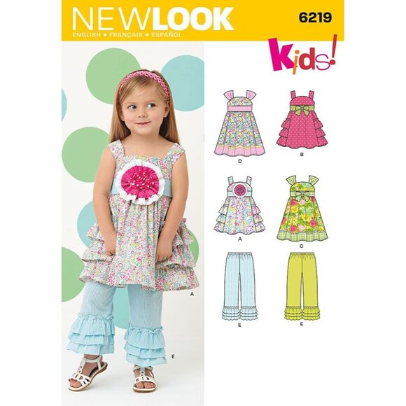 New Look Sewing Pattern 6219 Top Pants Size 1/2-4 - Picture 1 of 3